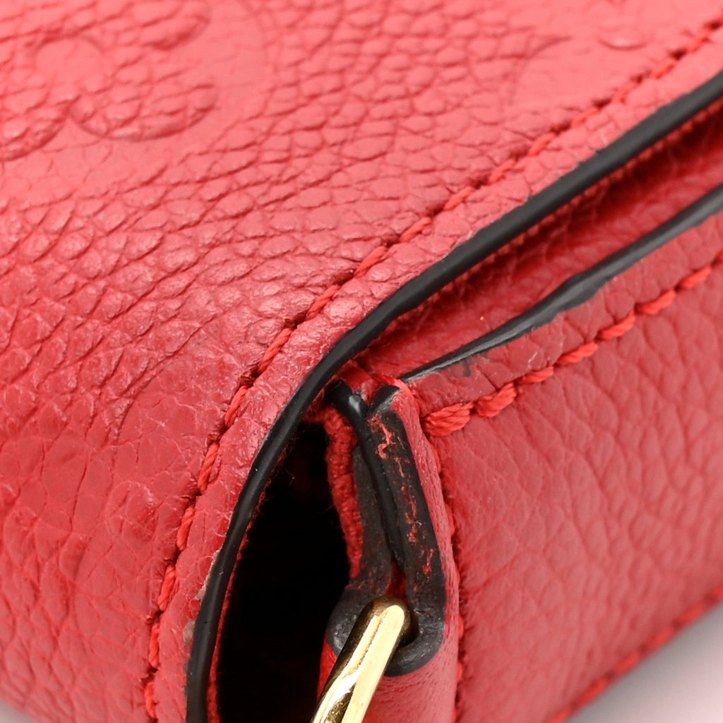 Louis Vuitton Empreinte Pochette Felicie Chain Wallet Scarlet
