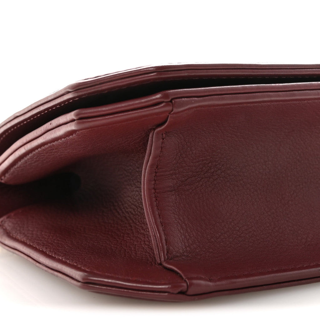 Chanel Calfskin Quilted Small Flap Bag Burgundy