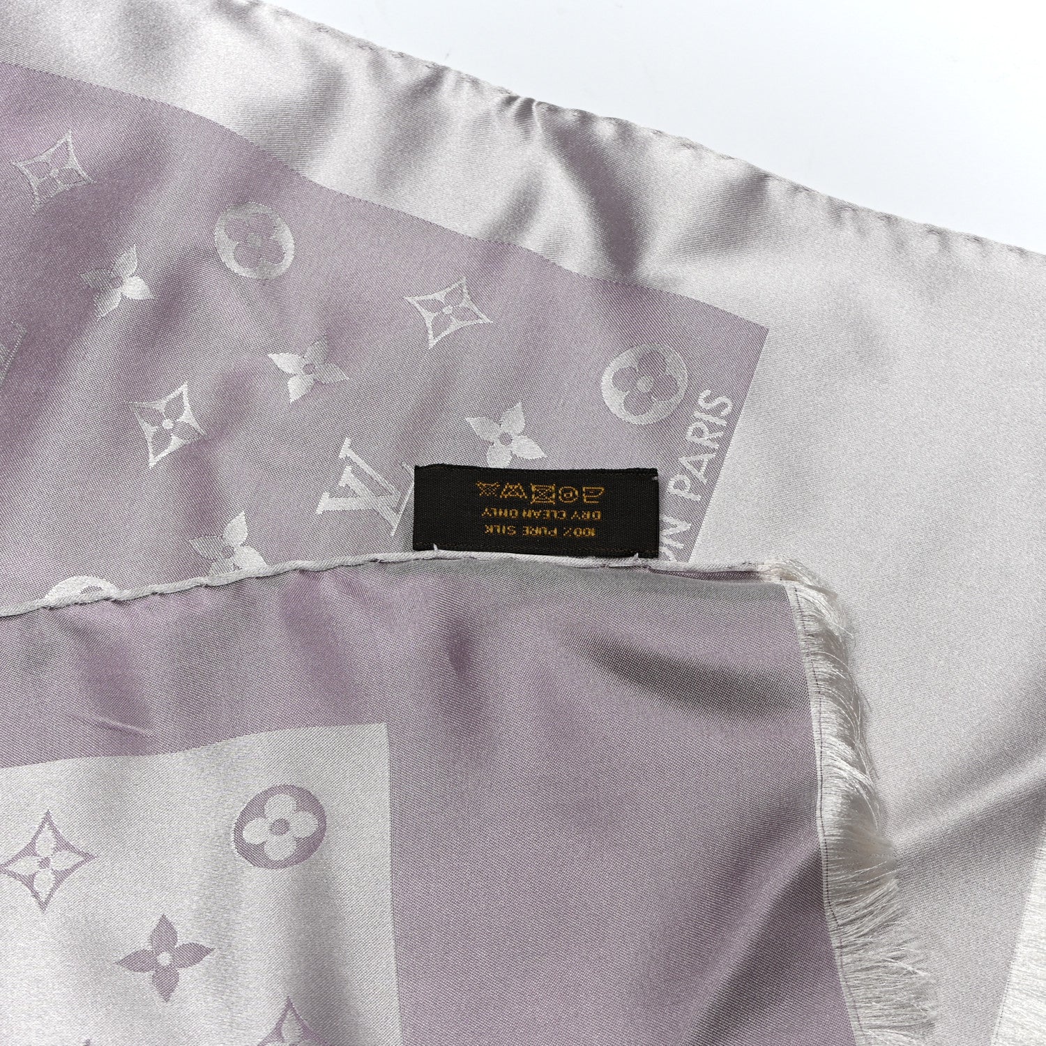Louis Vuitton Silk Monogram Capri Scarf Lilac
