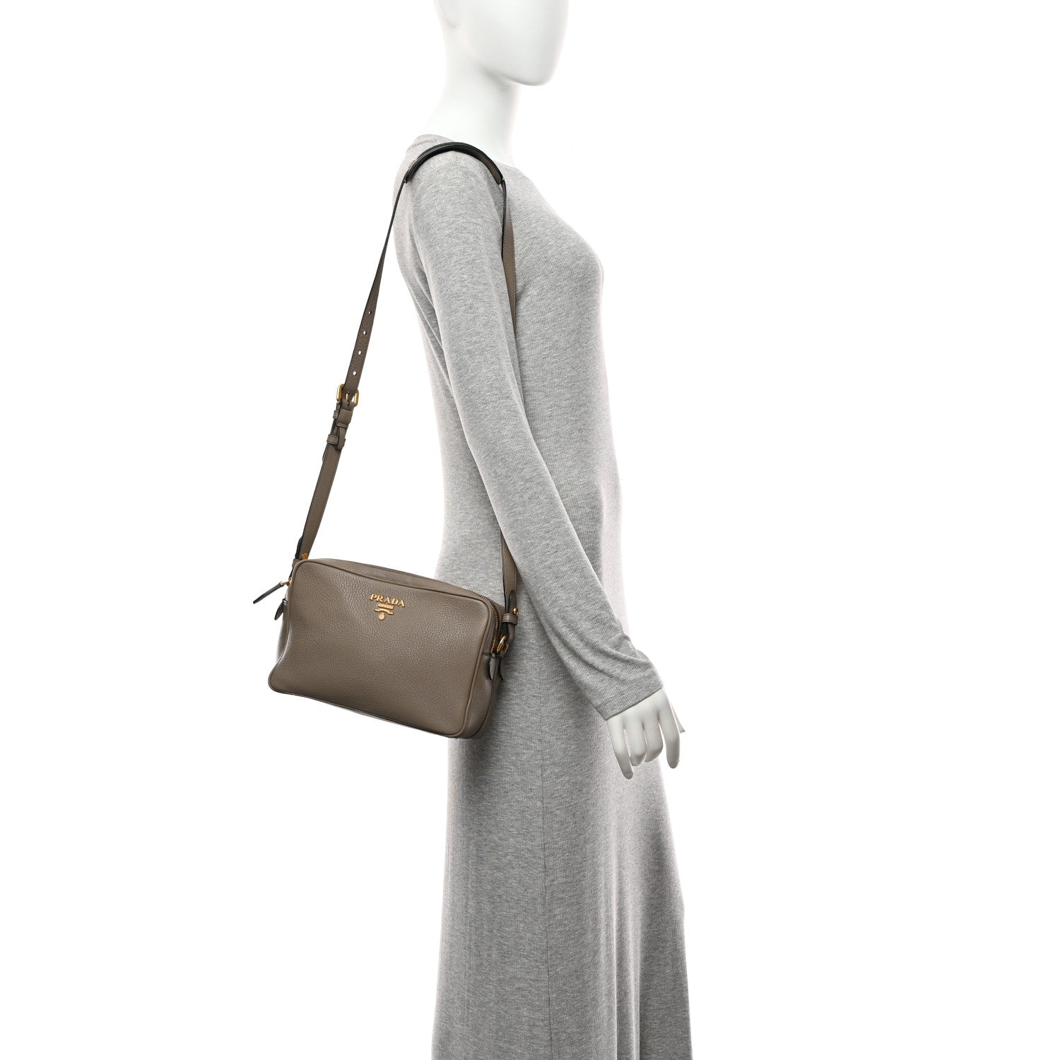 Prada Vitello Phenix Camera Bag Argilla