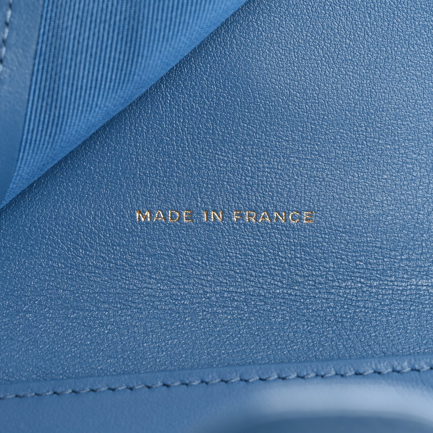Caviar Quilted Compact Flap Wallet Blue