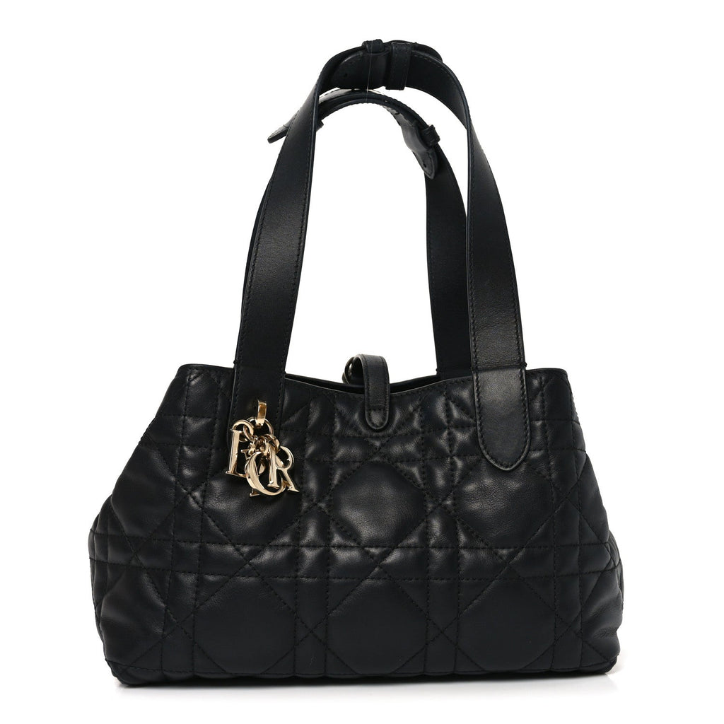 Christian Dior Calfskin Macrocannage Small Toujours Black