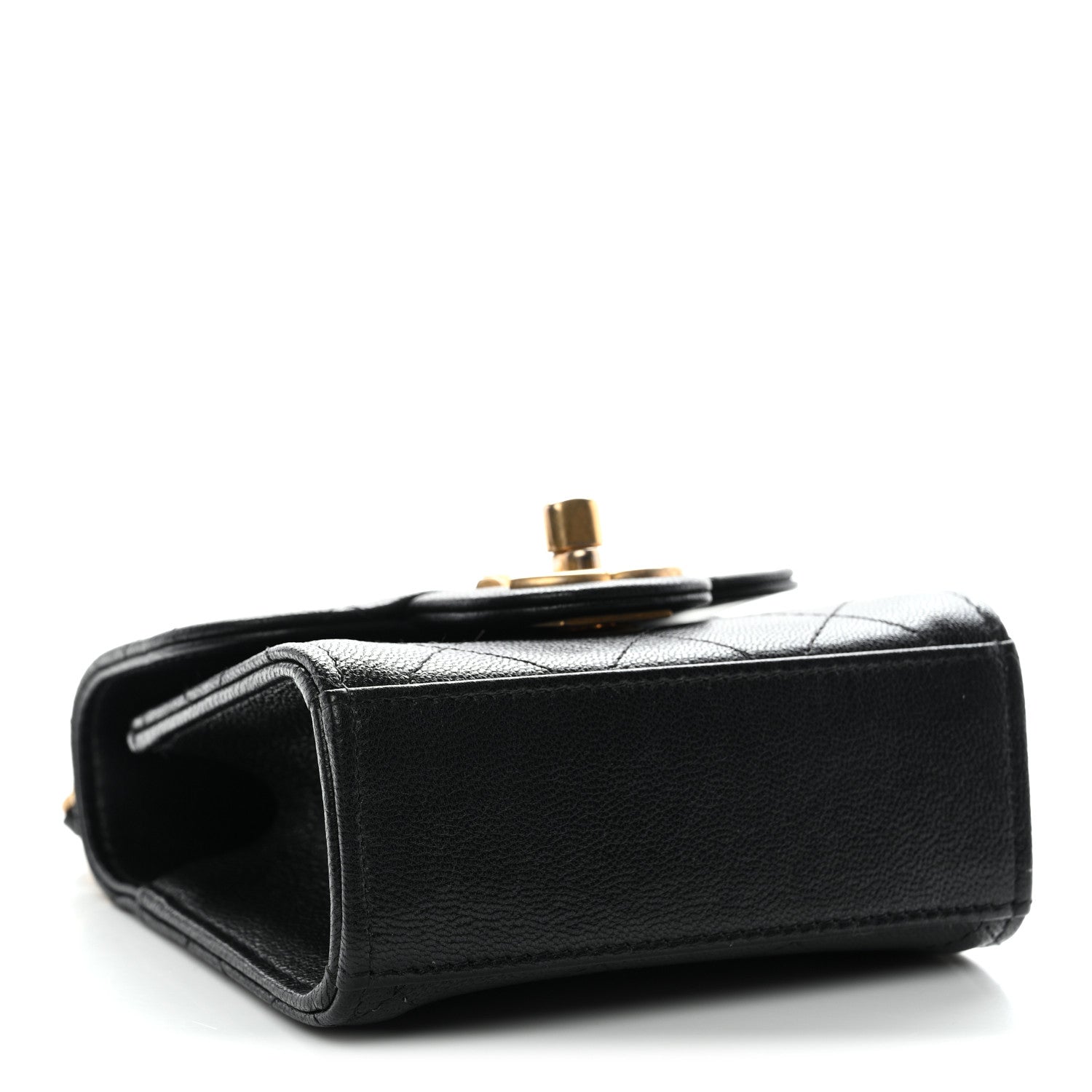 Chanel Lambskin Quilted Chic Pearls Flap Black