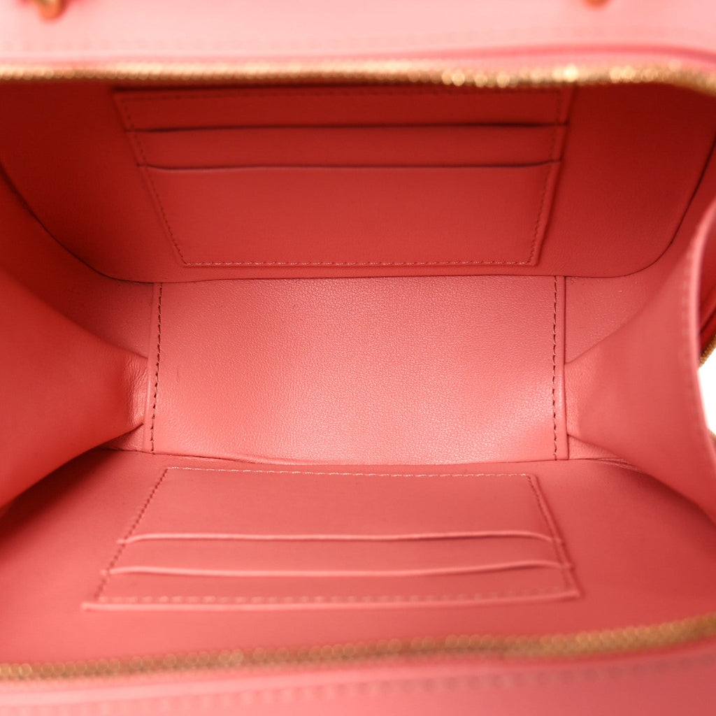 Chanel Lambskin Quilted Top Handle Small Vanity Case Pink