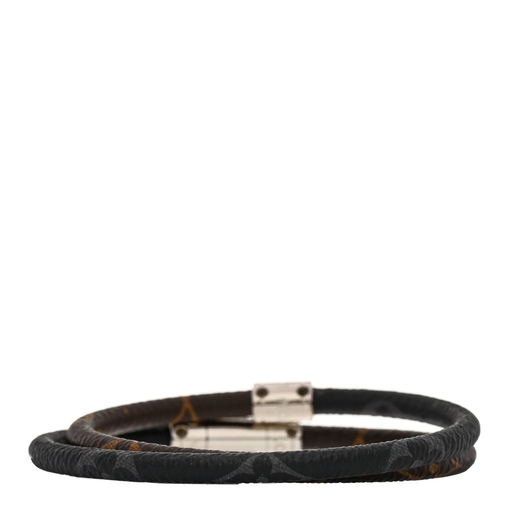 Louis Vuitton Monogram Eclipse Keep It Double Bracelet 19