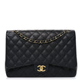Chanel Caviar Quilted Maxi Double Flap Black