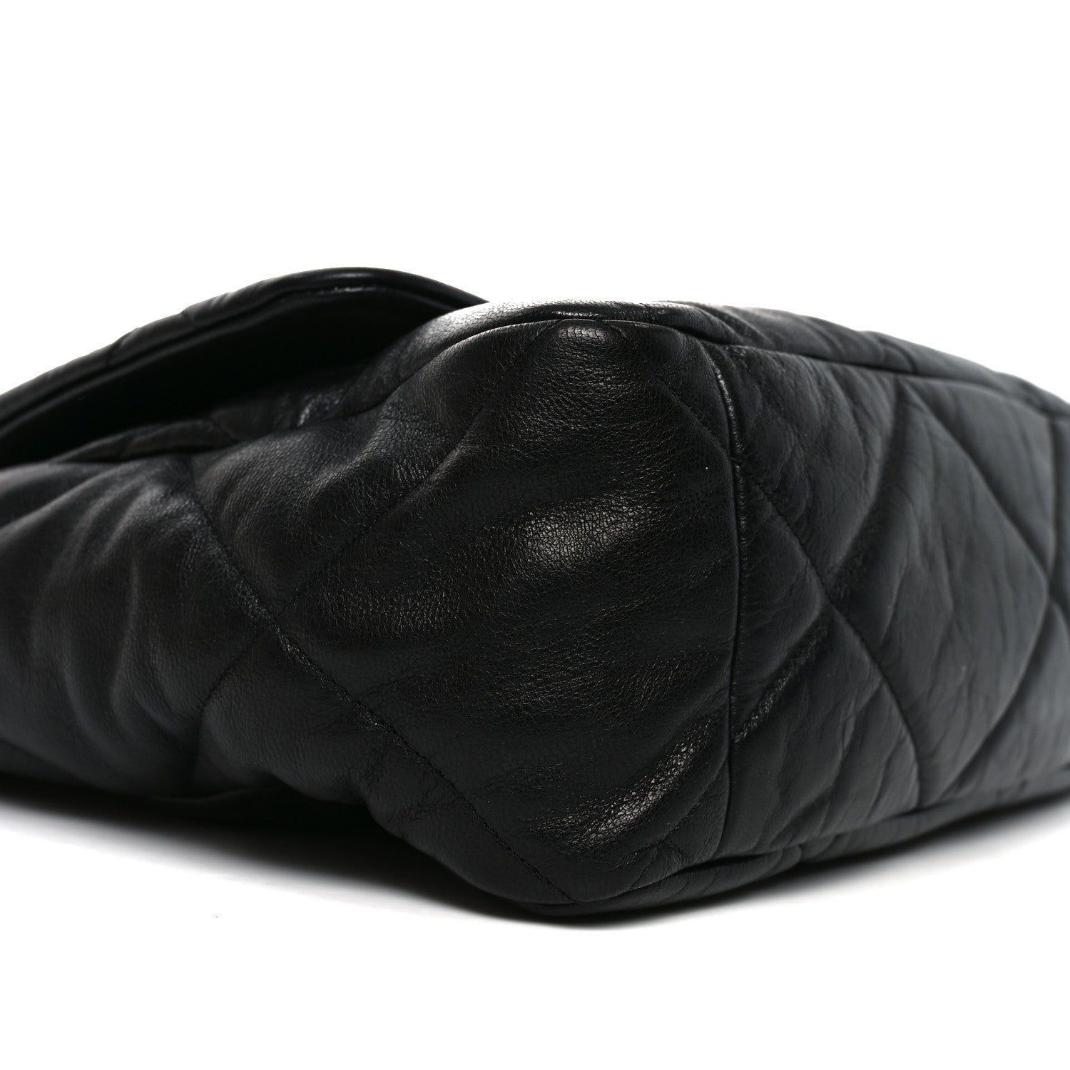 Chanel Goatskin Quilted Maxi Chanel 19 Flap Black