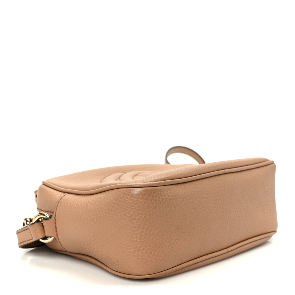 Gucci Pebbled Calfskin Small Soho Disco Bag Rose Beige