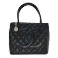 Chanel Caviar Quilted Medallion Tote Black