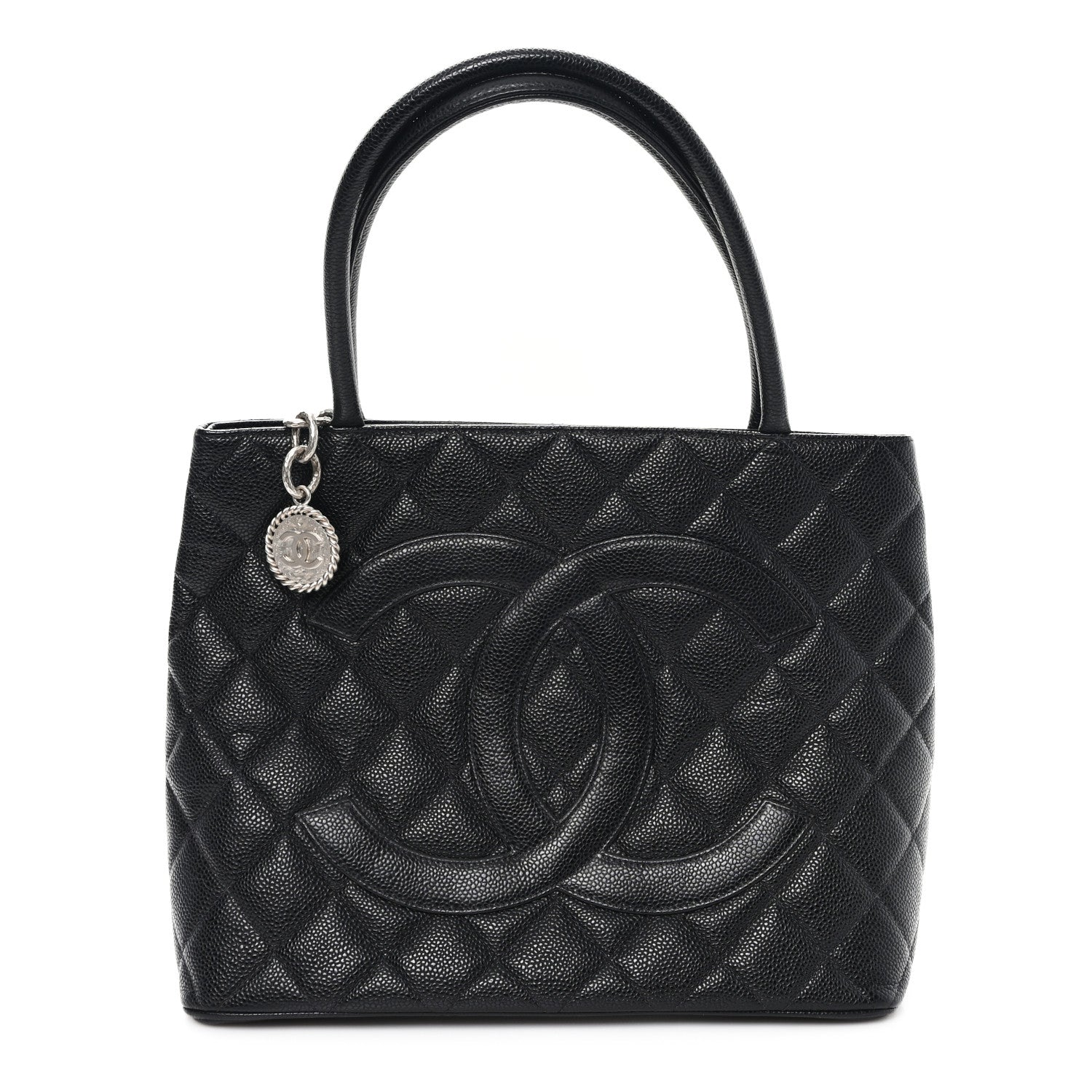 Chanel Caviar Quilted Medallion Tote Black