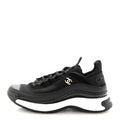 Chanel Velvet Calfskin Mixed Fibers CC Sneakers 39 Black