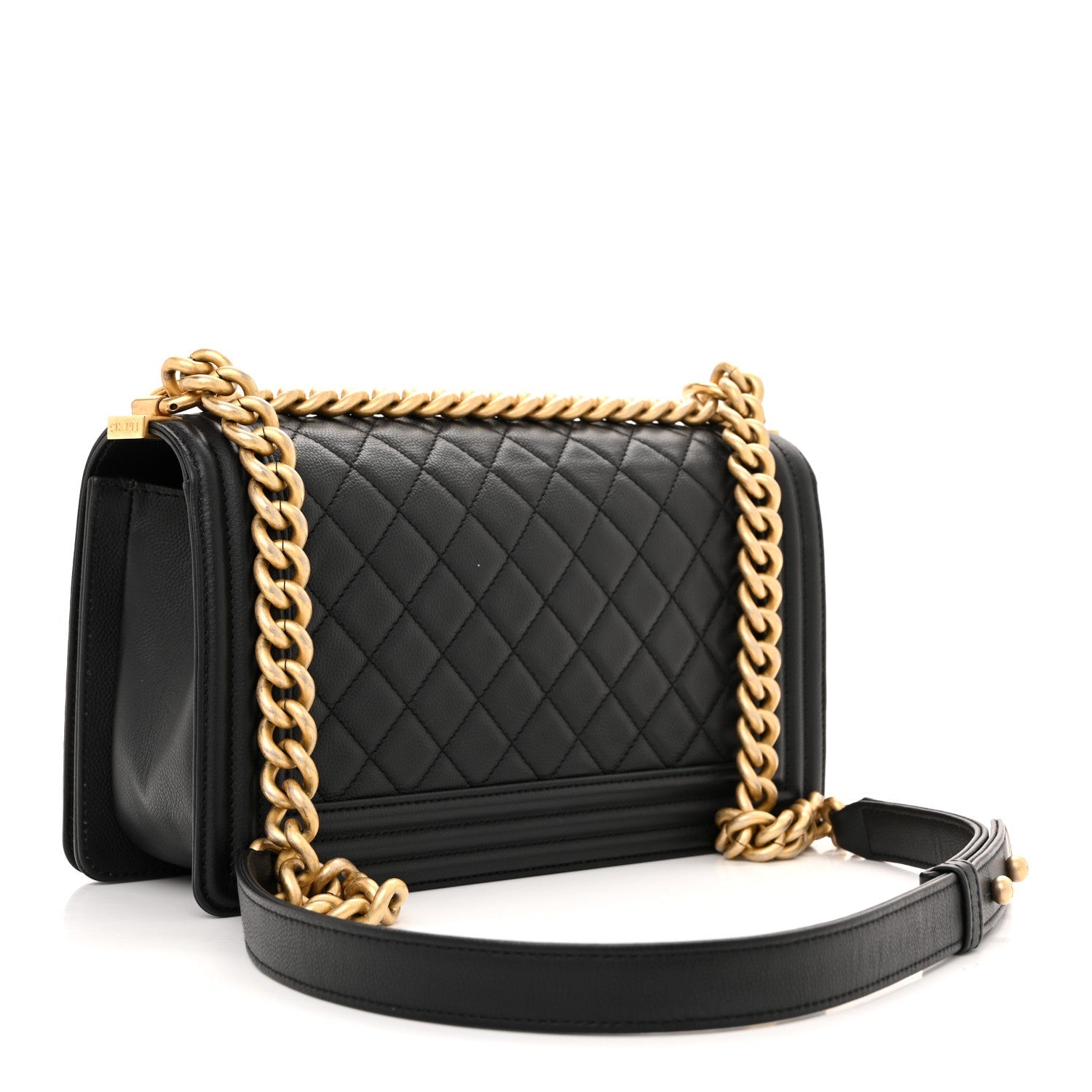 Chanel Caviar Quilted Medium Boy Flap Black