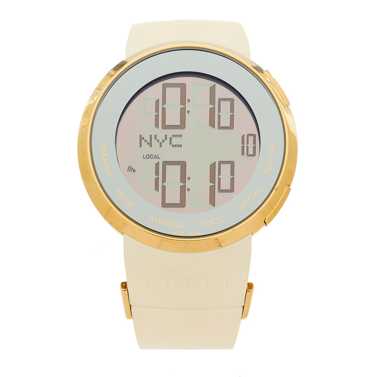Gucci Stainless Steel Rubber 45mm Digital I-Gucci Guccissima Grammy Awards Watch