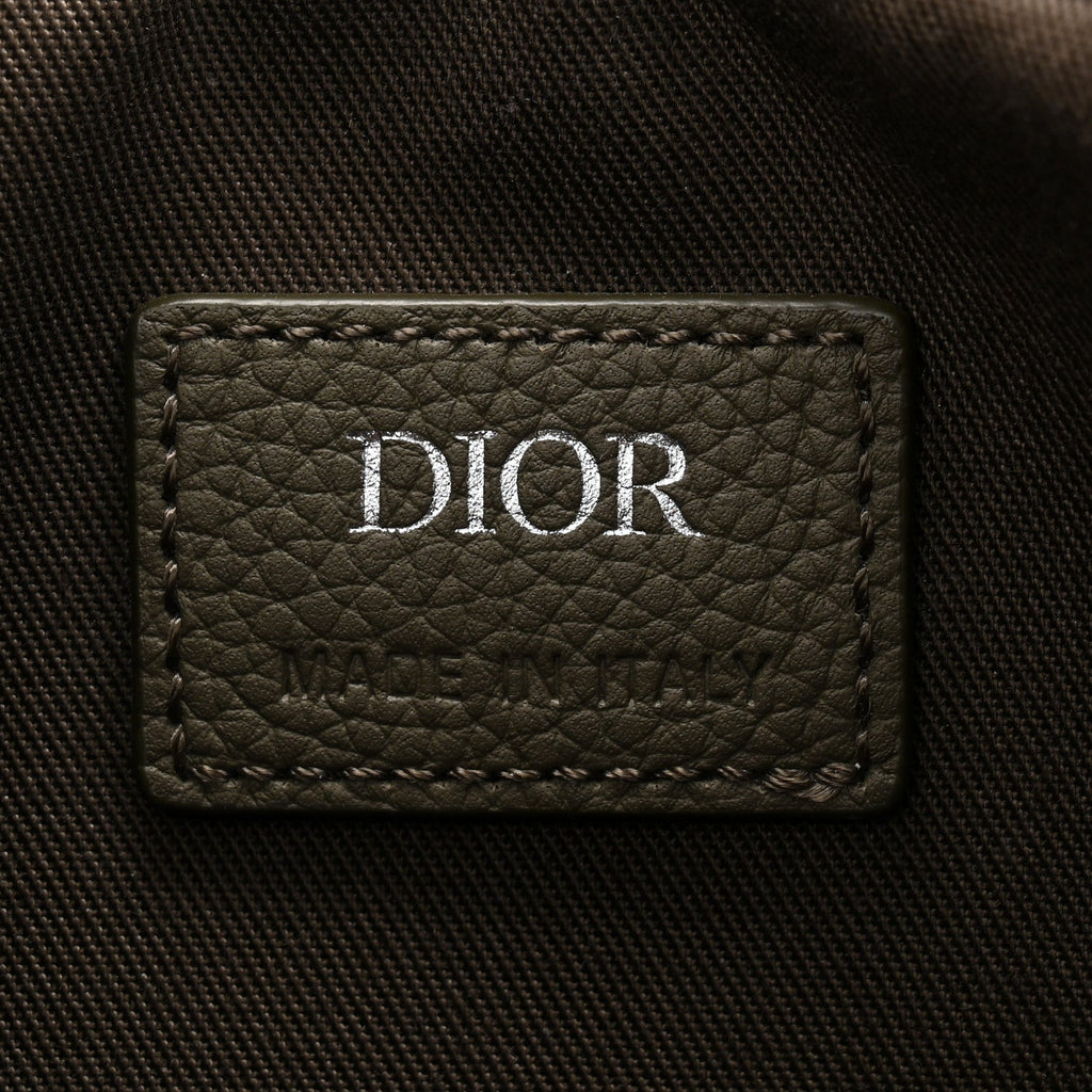 Christian Dior Oblique Saddle Triple Pouch Green
