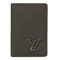 Louis Vuitton Grained Calfskin Aerogram Pocket Organizer Khaki
