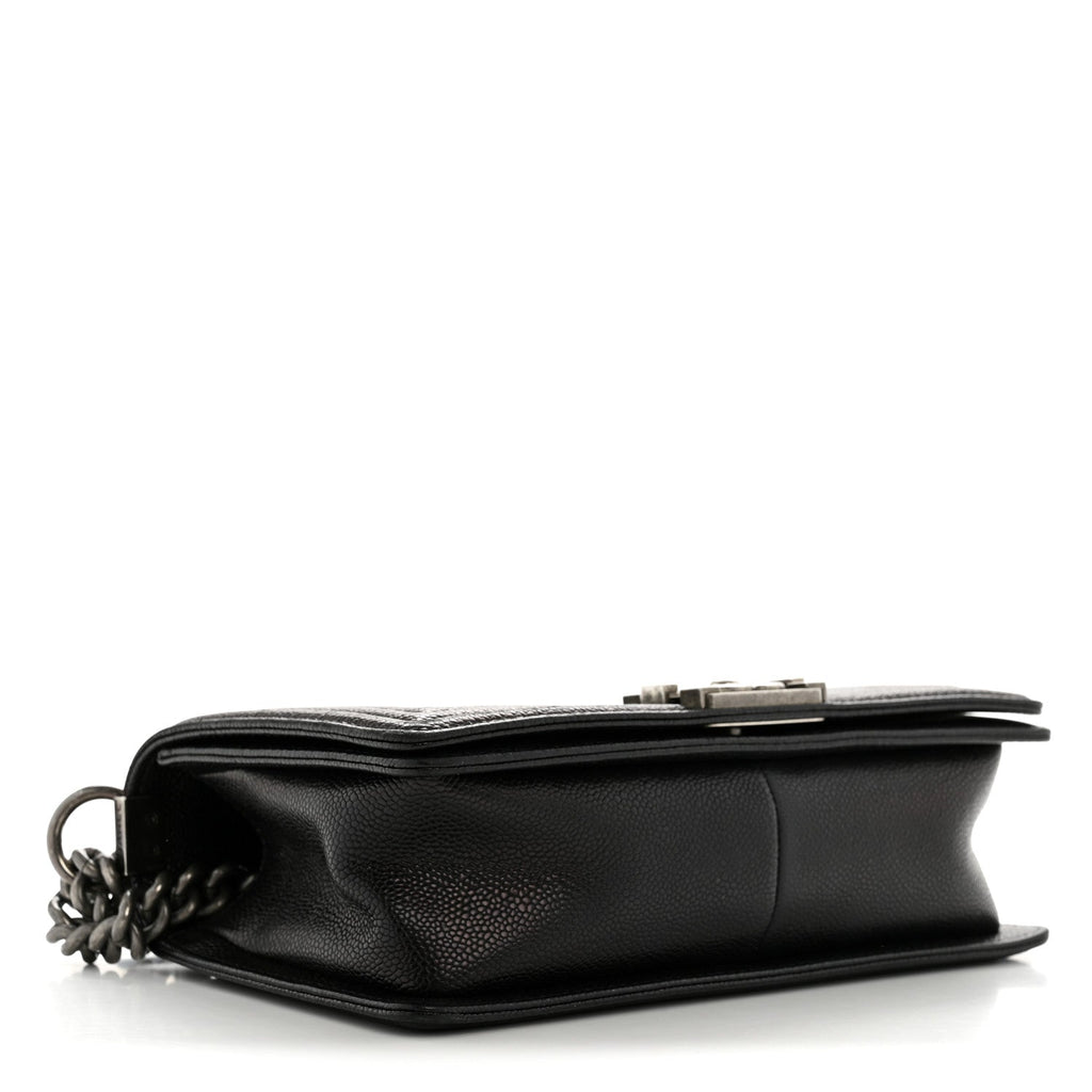 Chanel Caviar Quilted Medium Boy Flap Black