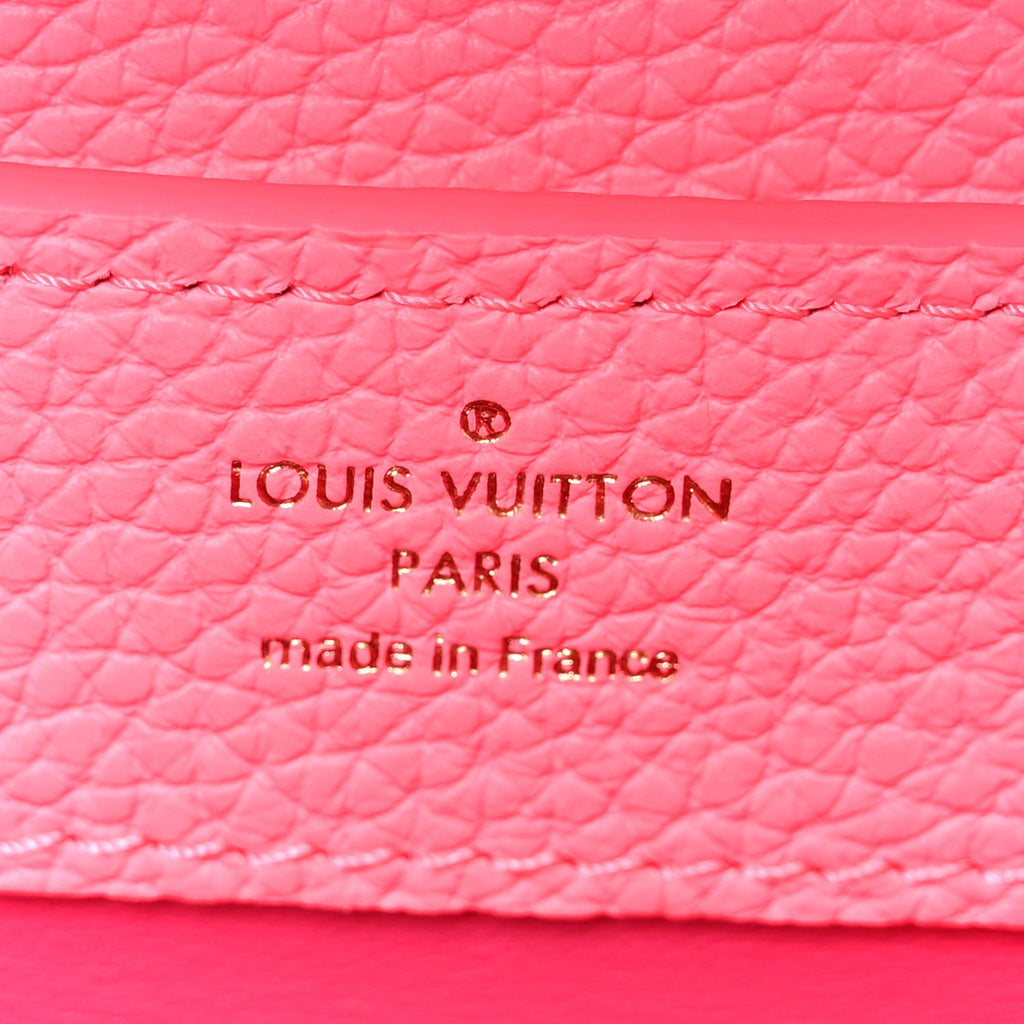 Louis Vuitton Taurillon Monogram Tuffetage Capucines Mini Fluo Pink