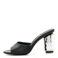 Lambskin Mirror Mules 35.5 Black