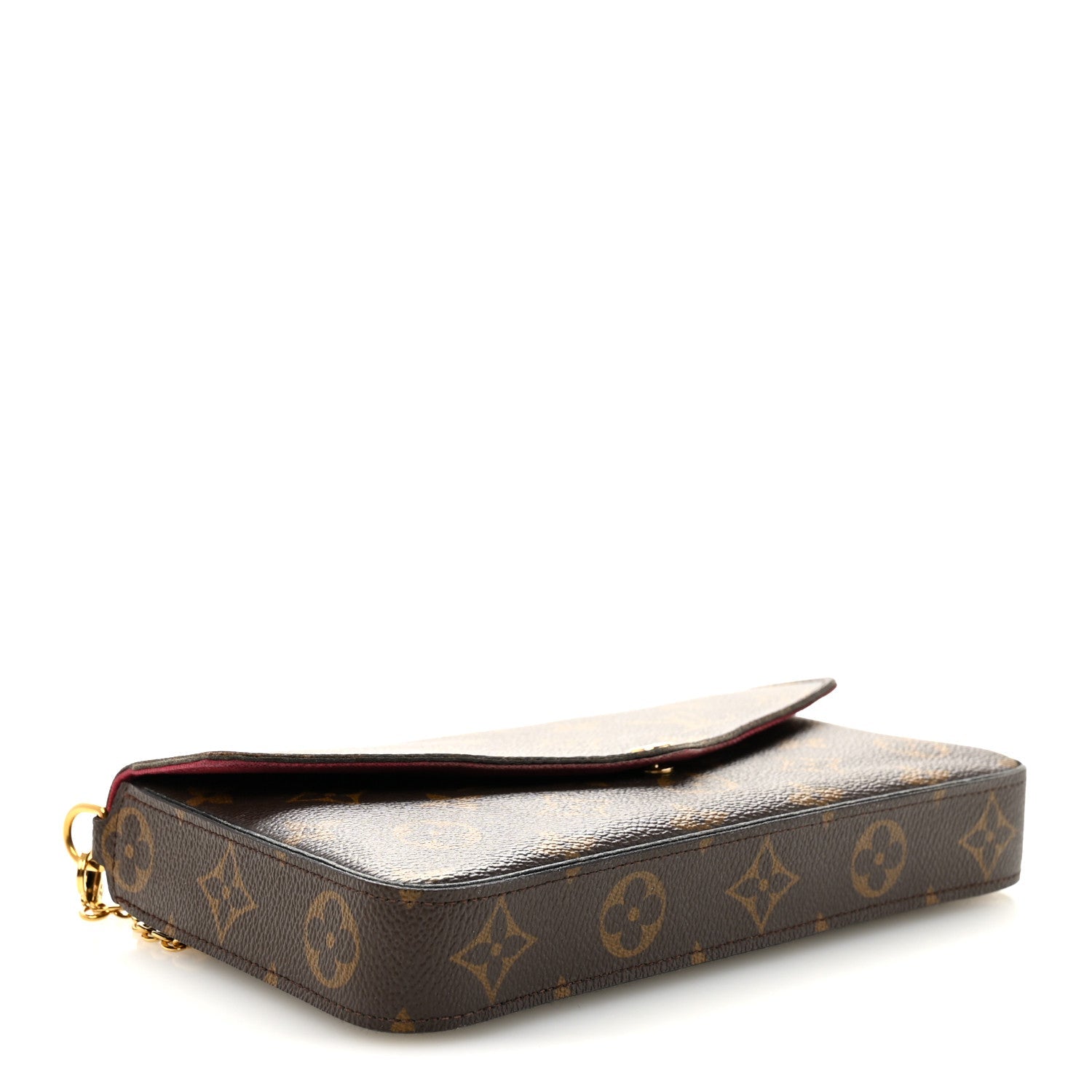 Louis Vuitton Monogram Pochette Felicie Chain Wallet Fuchsia