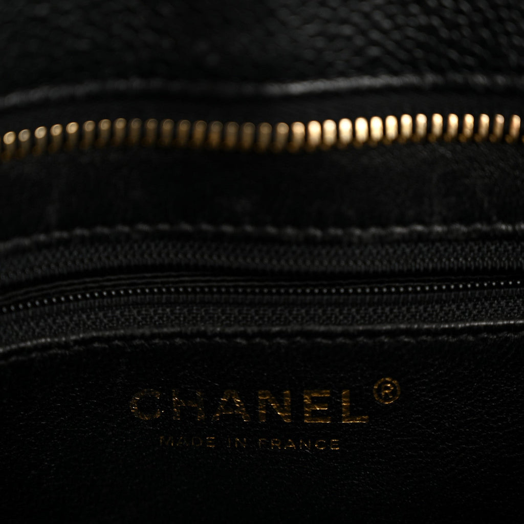 Chanel Caviar Quilted Medallion Tote Black