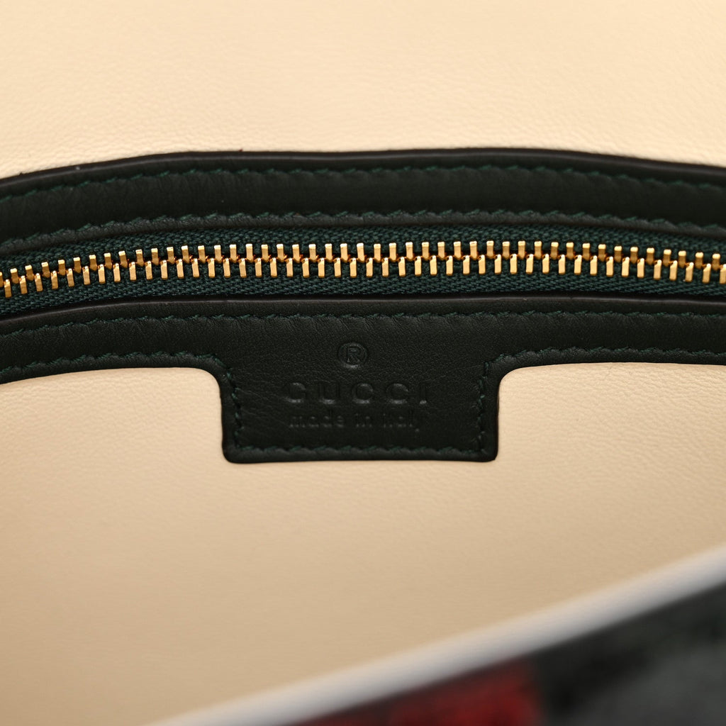 Gucci Snakeskin Web Small Jackie 1961 Hobo Green