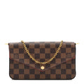 Louis Vuitton Damier Ebene Pochette Felicie Chain Wallet