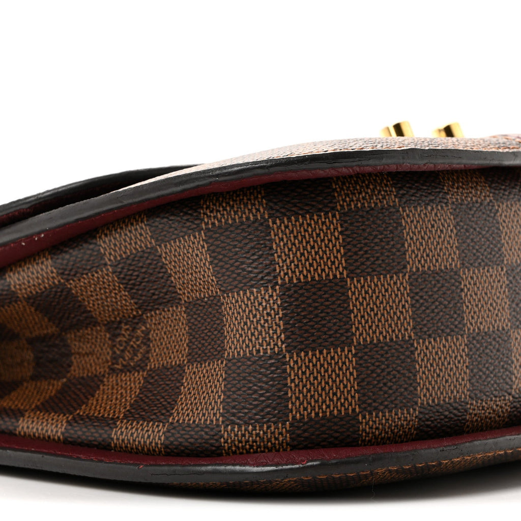 Louis Vuitton Damier Ebene Cuir Taurillon Wight Bordeaux