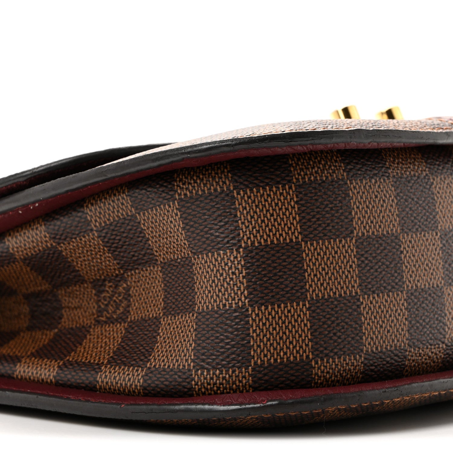 Louis Vuitton Damier Ebene Cuir Taurillon Wight Bordeaux