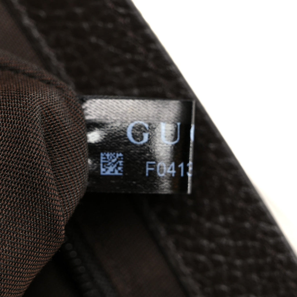 Gucci Monogram Flap Messenger Bag Beige Dark Brown