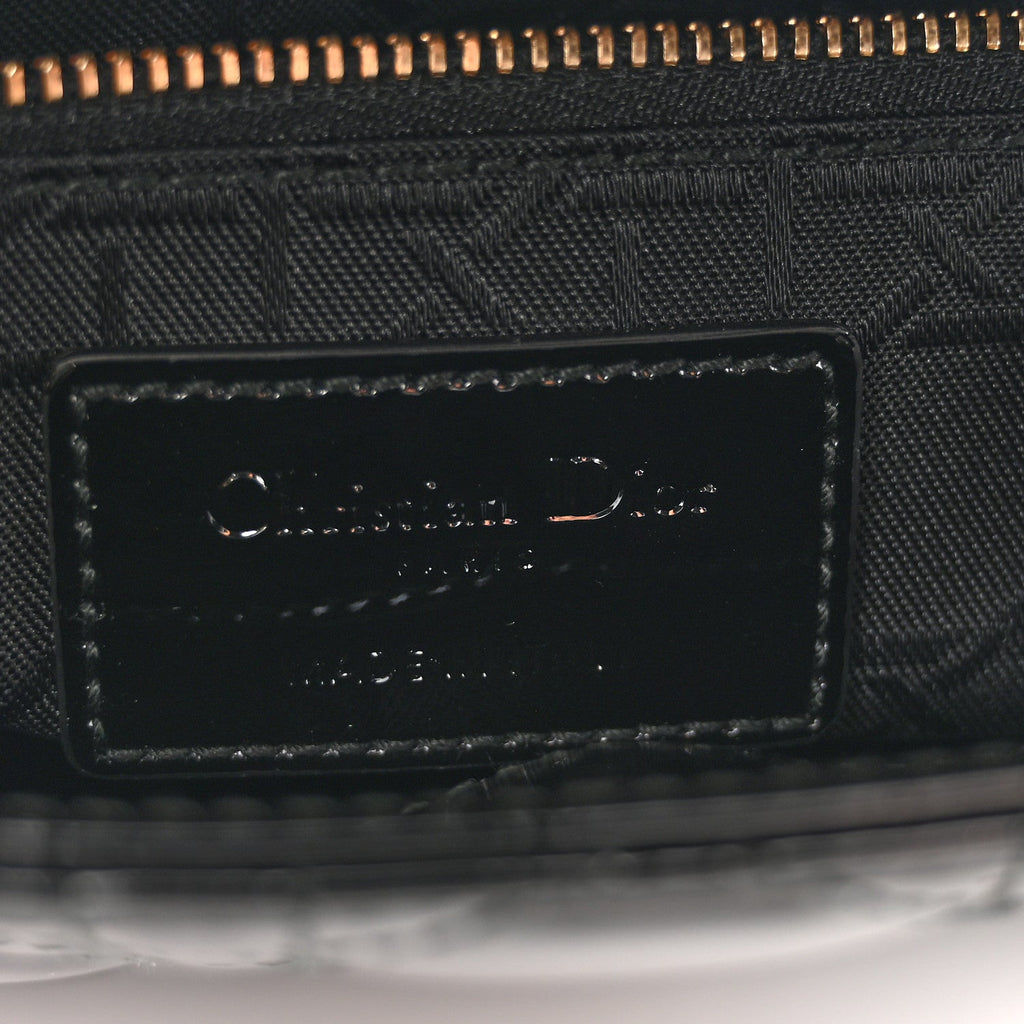 Christian Dior Patent Cannage Mini Lady Dior Black