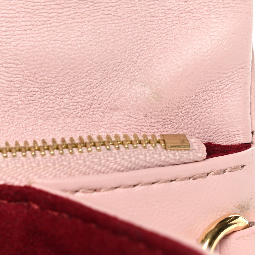 Louis Vuitton Lambskin Embossed Monogram Pochette Coussin Rose