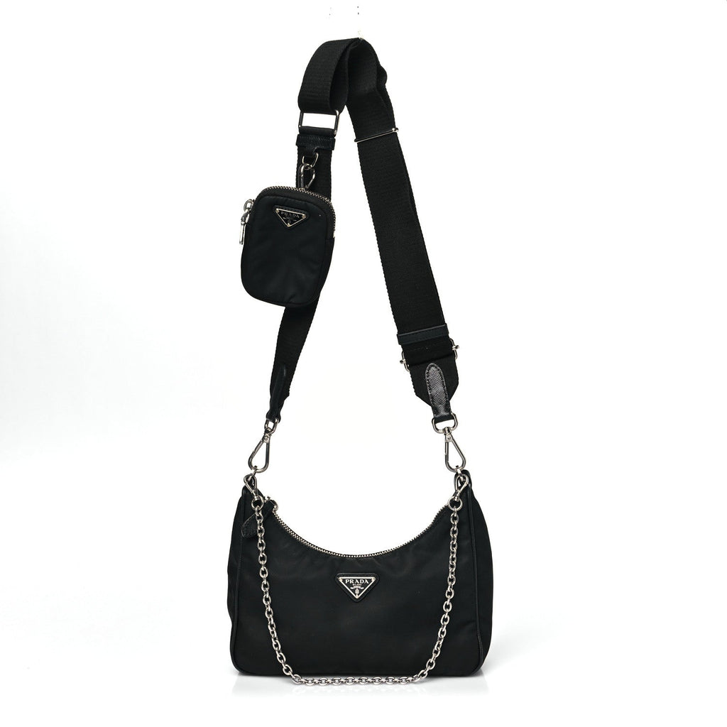 Prada Re-Nylon Saffiano Re-Edition 2005 Shoulder Bag Black