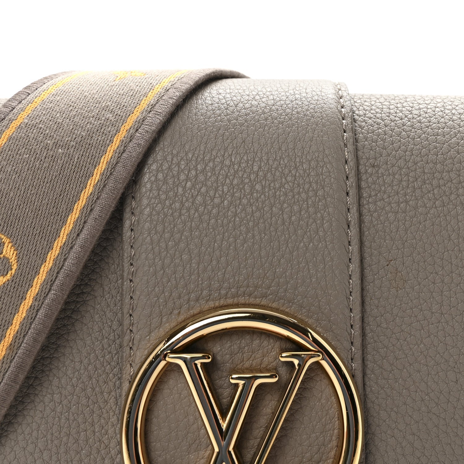 Louis Vuitton Grained Calfskin LV Pont 9 Soft PM Gris