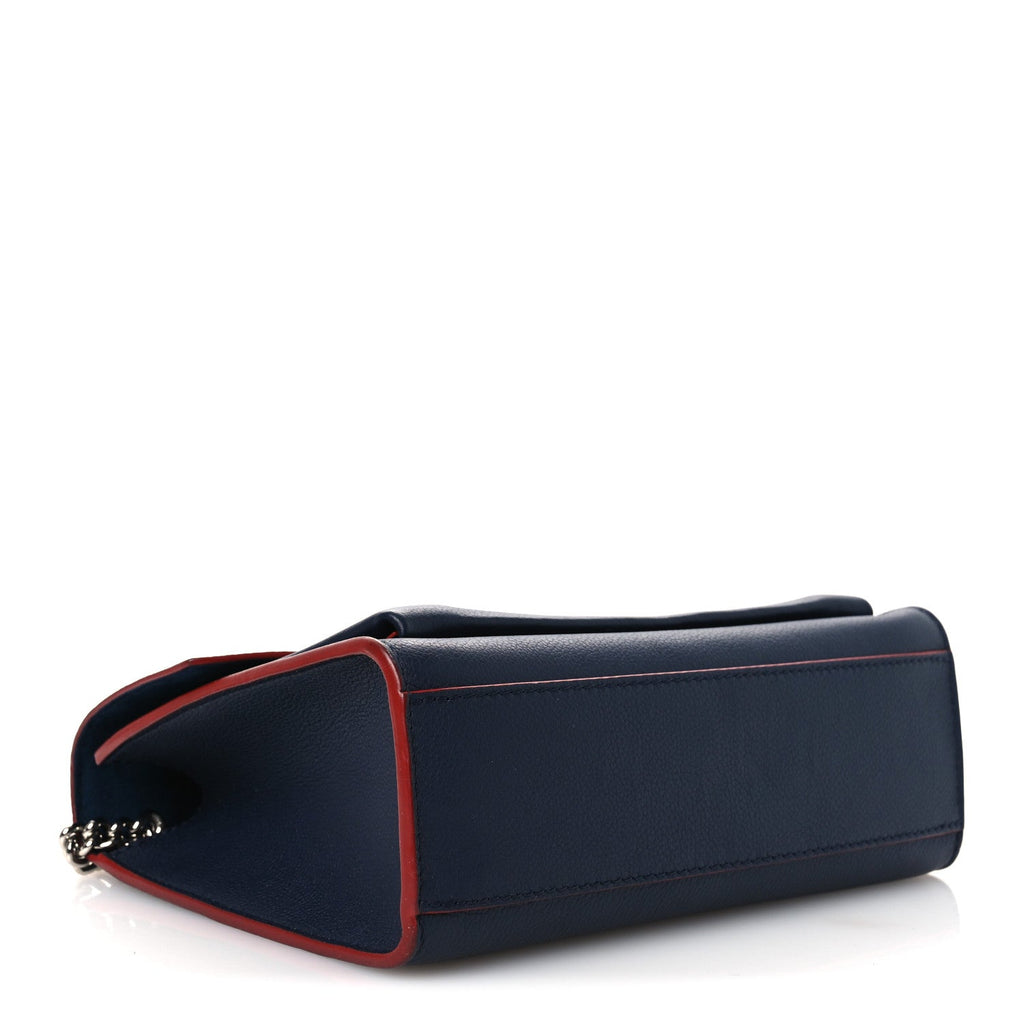 Louis Vuitton Soft Calfskin Mylockme Chain Bag BB Marine Rouge