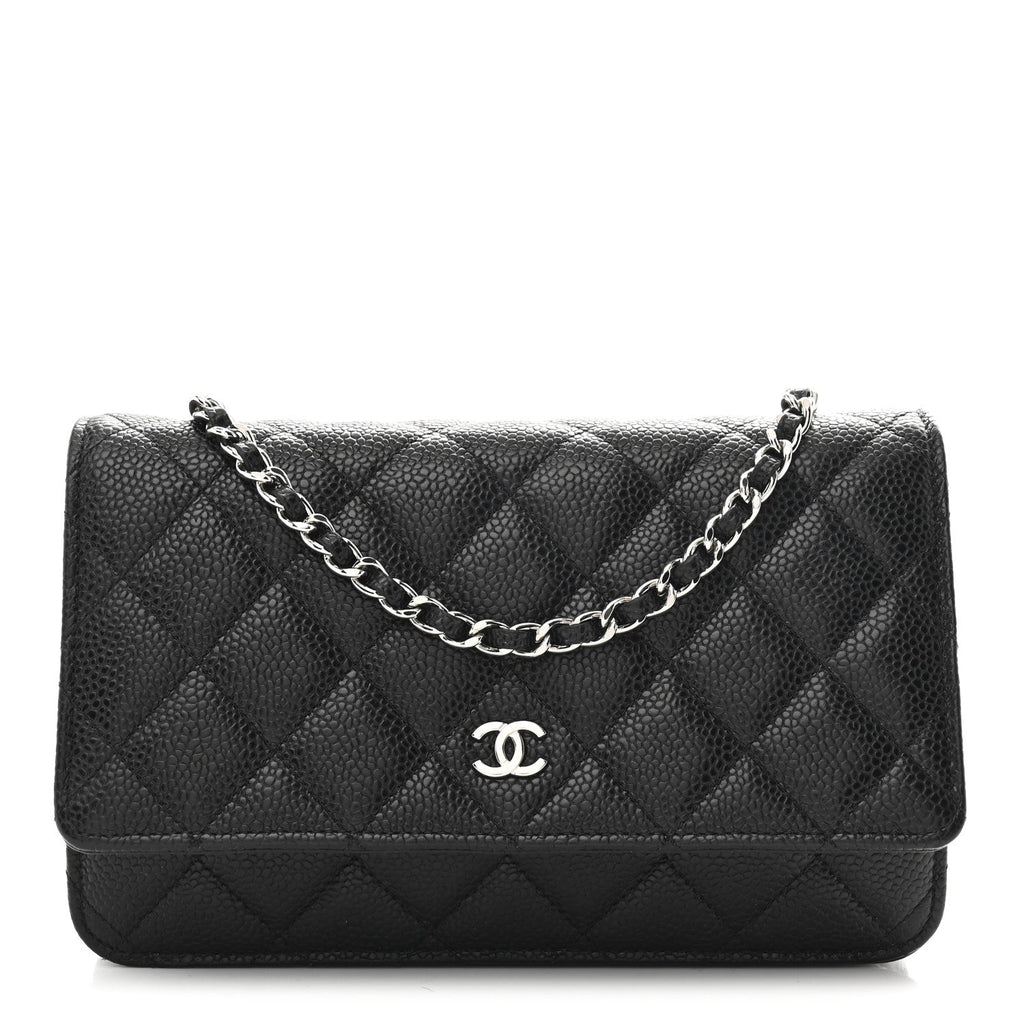 Chanel Caviar Quilted Wallet on Chain WOC Black