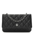 Chanel Caviar Quilted Wallet on Chain WOC Black