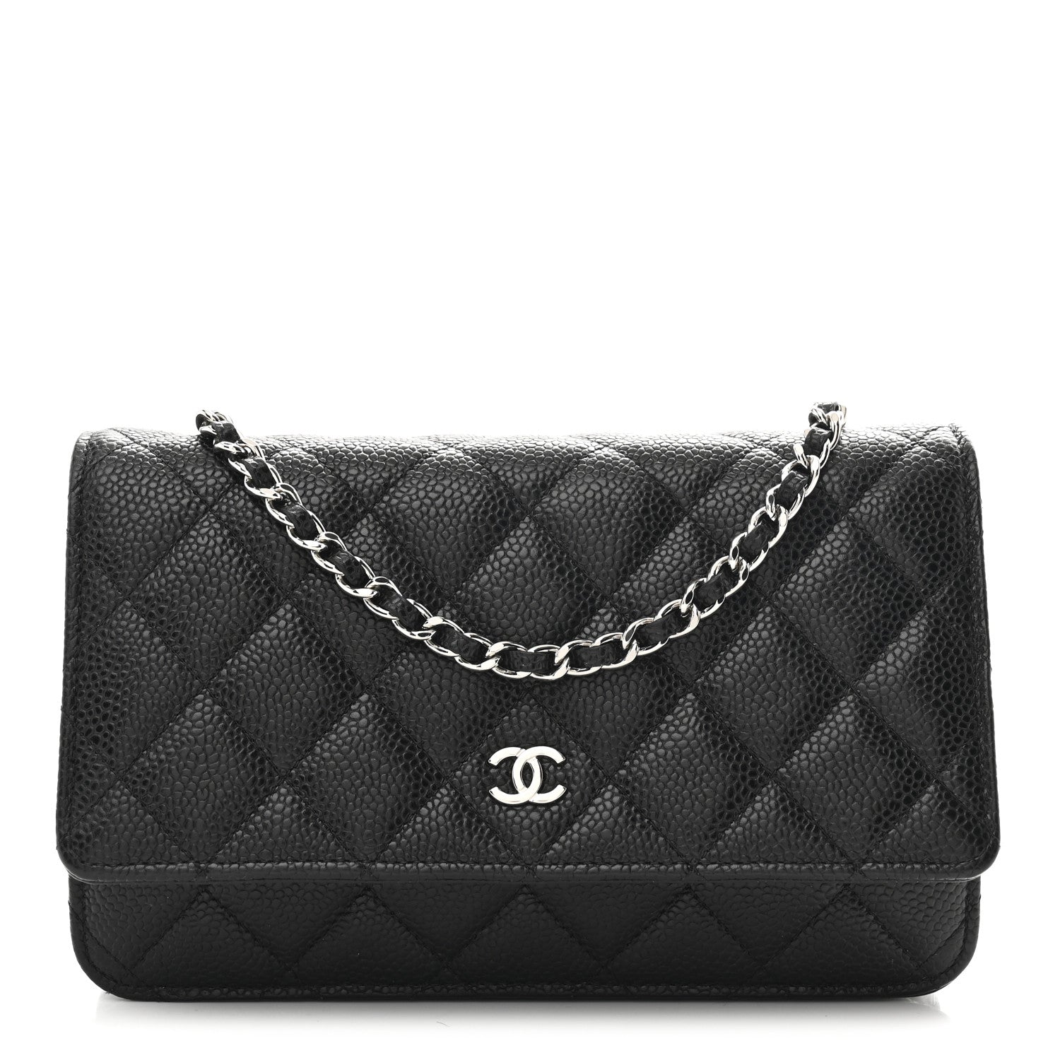 Chanel Caviar Quilted Wallet on Chain WOC Black