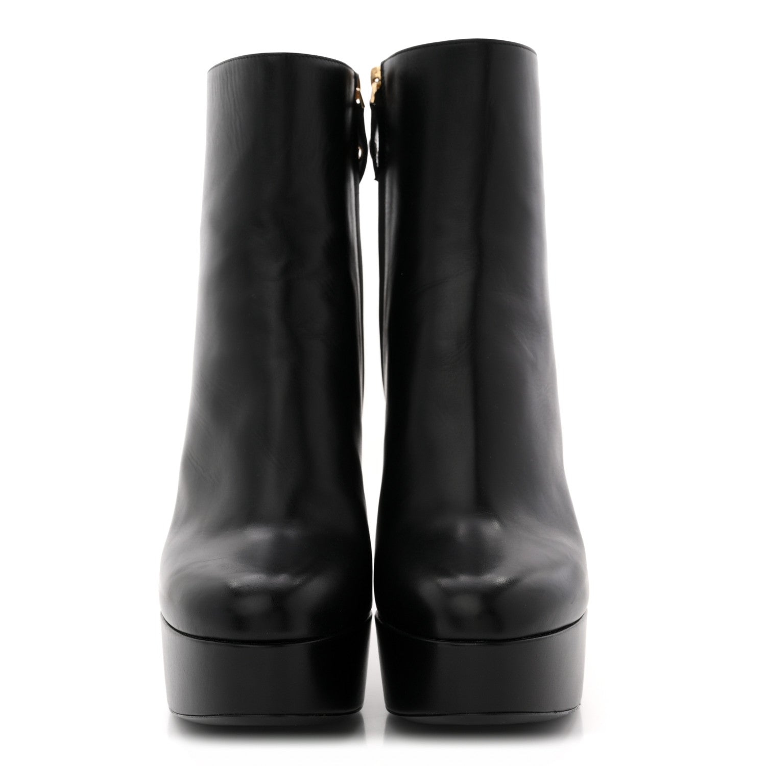 Louis Vuitton Soft Calfskin Monogram Afterglow Platform Ankle Boots 39 Black