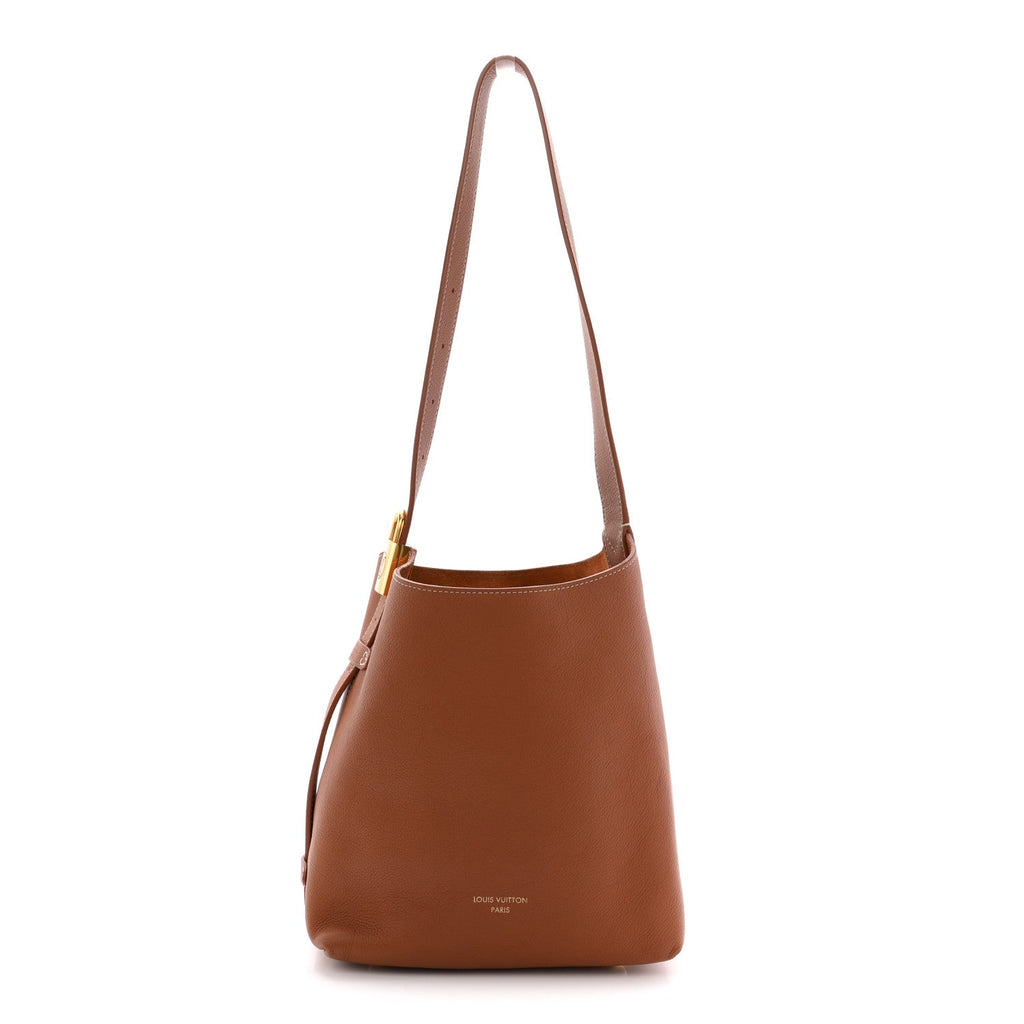 Louis Vuitton Grained Calfskin Low Key Hobo PM Cognac