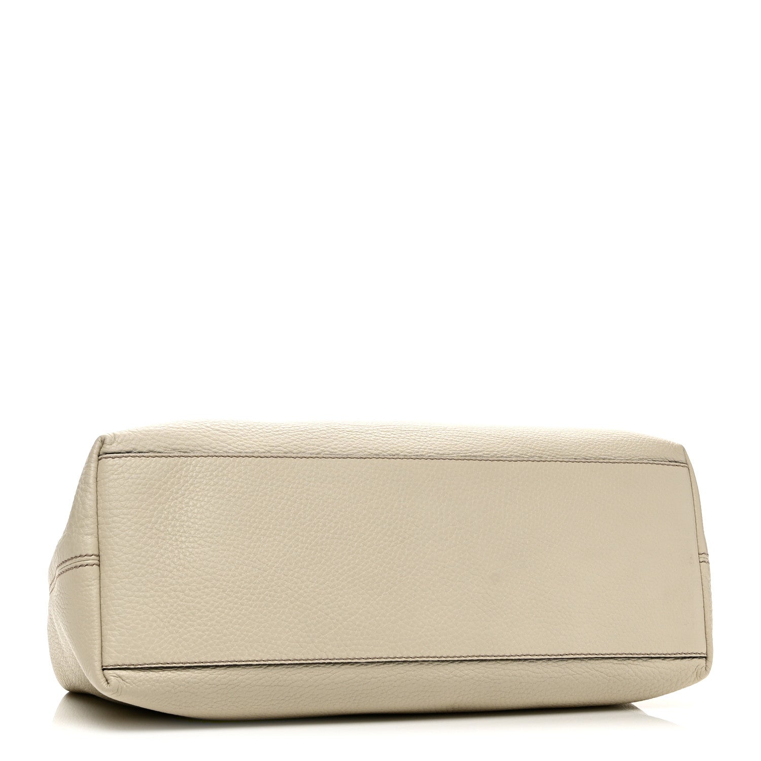 Gucci Pebbled Calfskin Medium Soho Chain Shoulder Bag  Off White