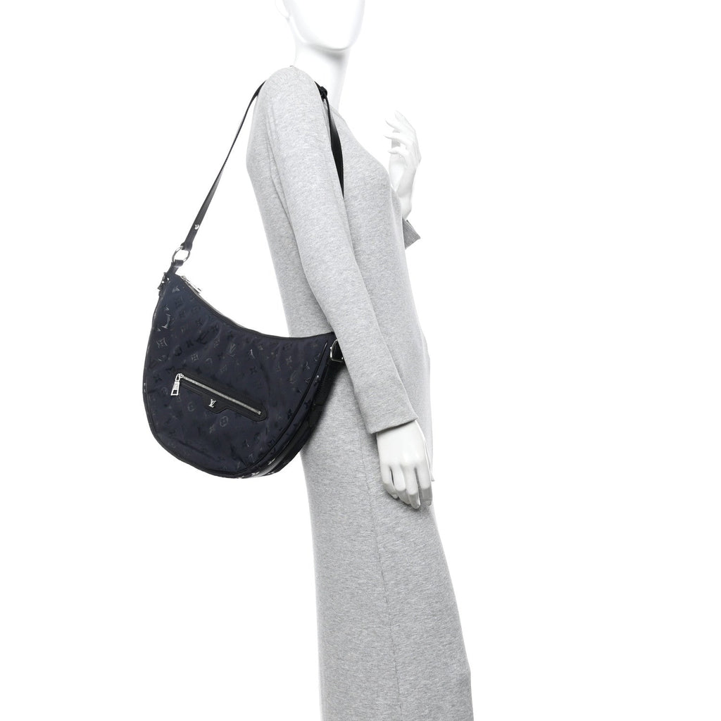 Louis Vuitton Nylon Monogram Loop Pocket Hobo Polar Night