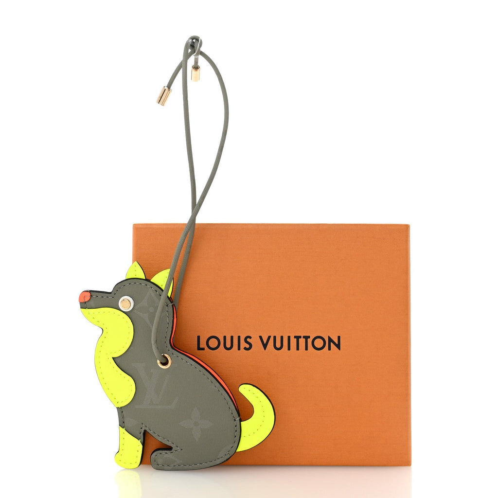 Louis Vuitton Monogram Titanium Dog Name Tag