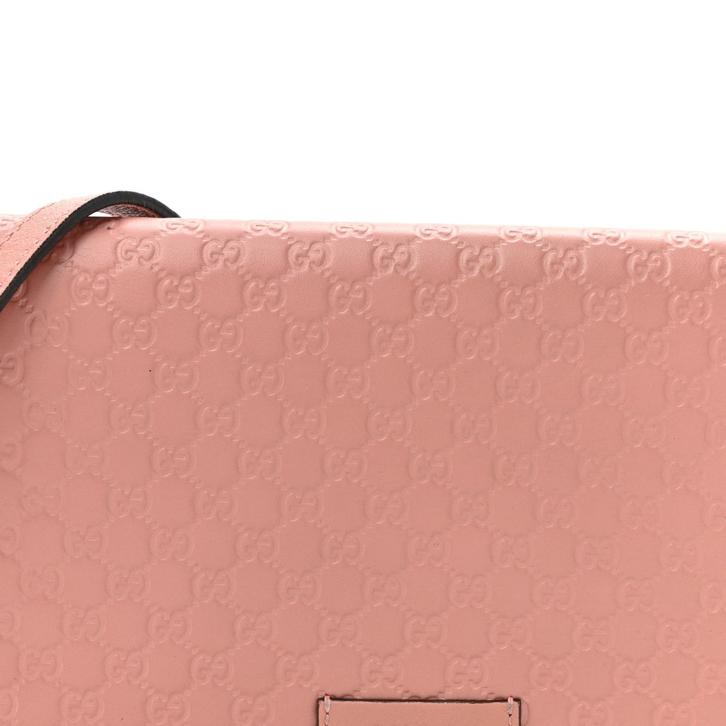 Gucci Microguccissima Crossbody Wallet Soft Pink