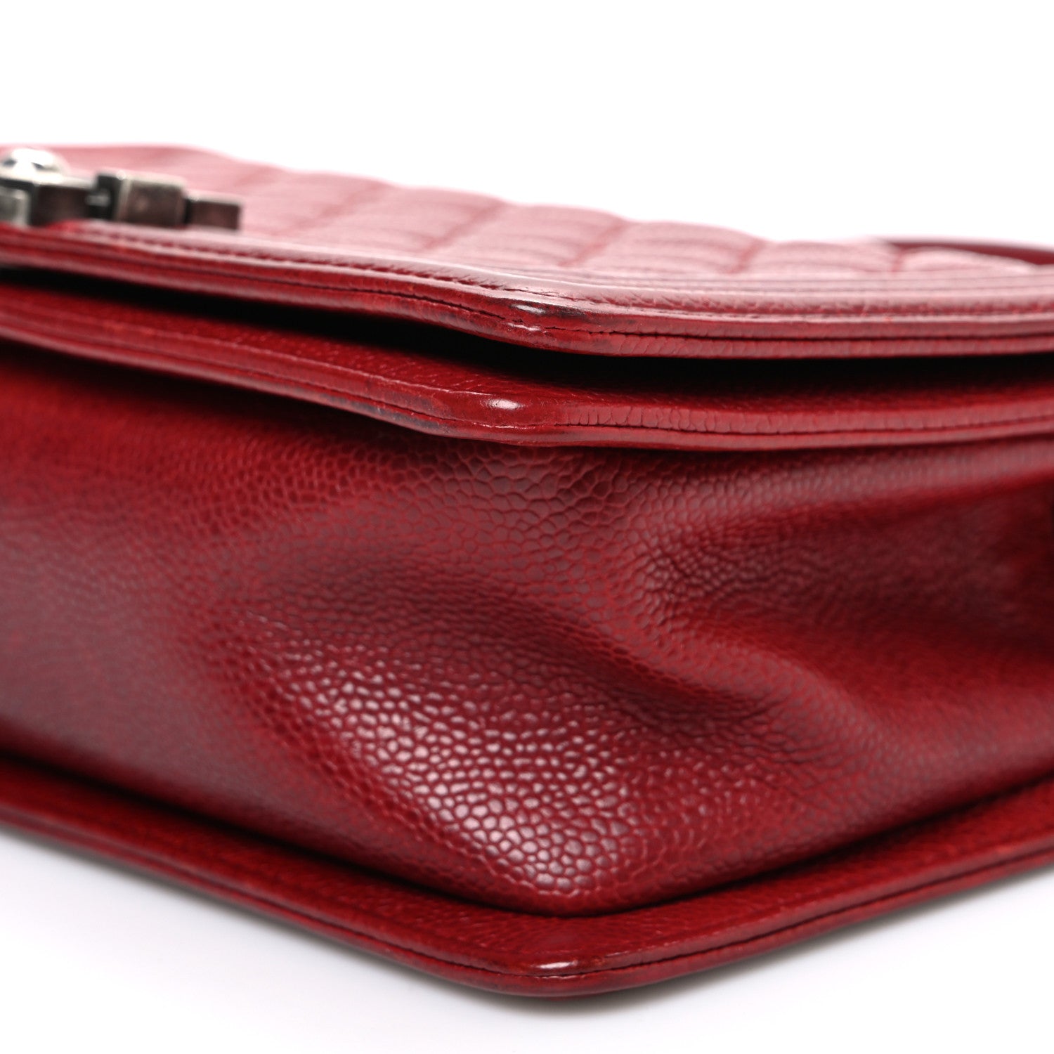 Chanel Caviar Quilted Medium Boy Flap Dark Red