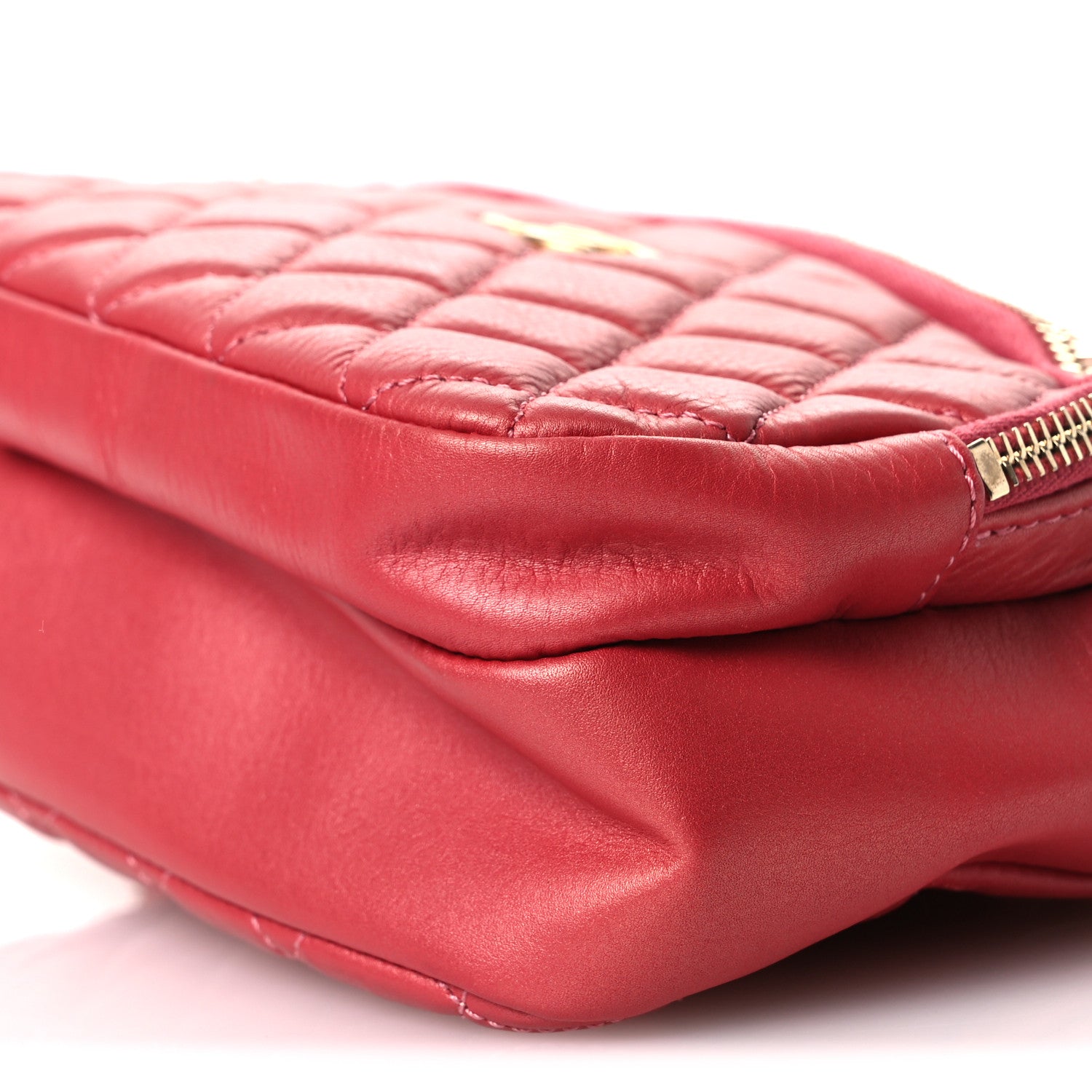 Chanel Calfskin Quilted Day Trips Camera Case Pink