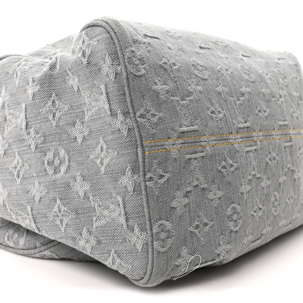 Louis Vuitton Monogram Denim Speedy Soft 30 Washed Gray