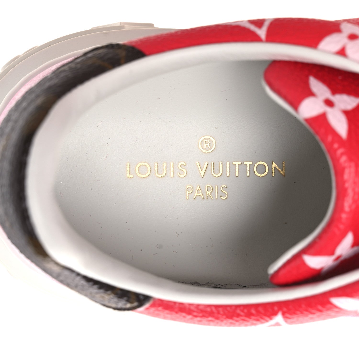Louis Vuitton Monogram Escale Time Out Sneakers 35.5 Red
