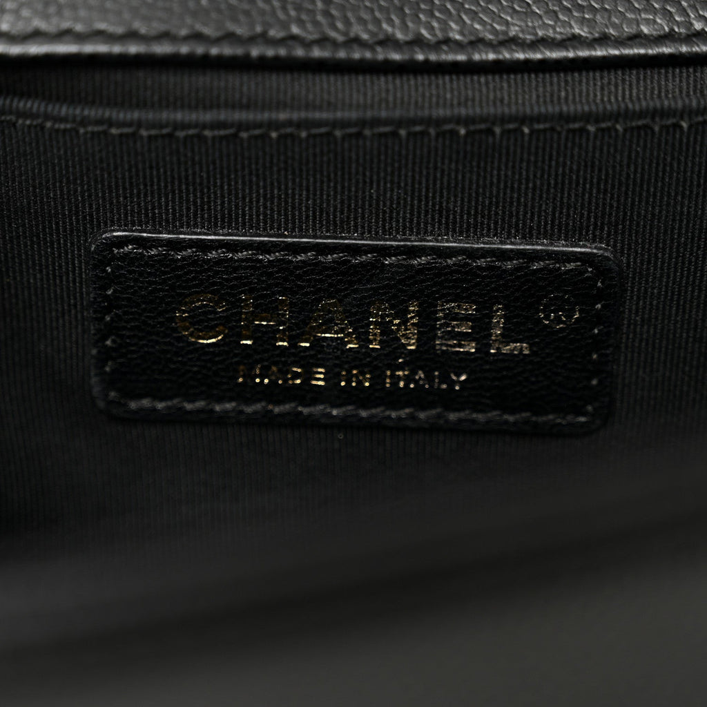 Chanel Caviar Quilted Medium Boy Flap Black