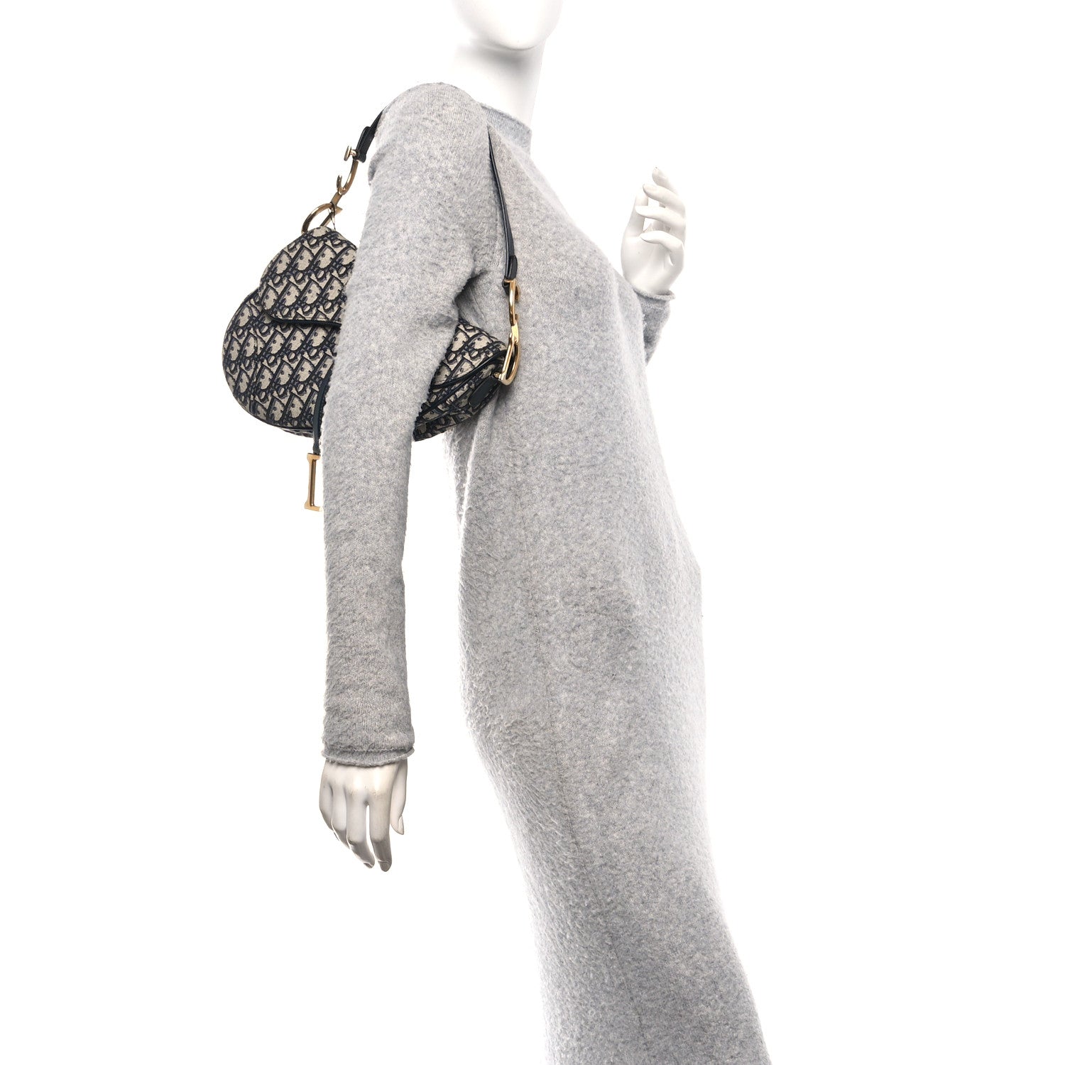 Christian Dior Oblique Saddle Bag Blue