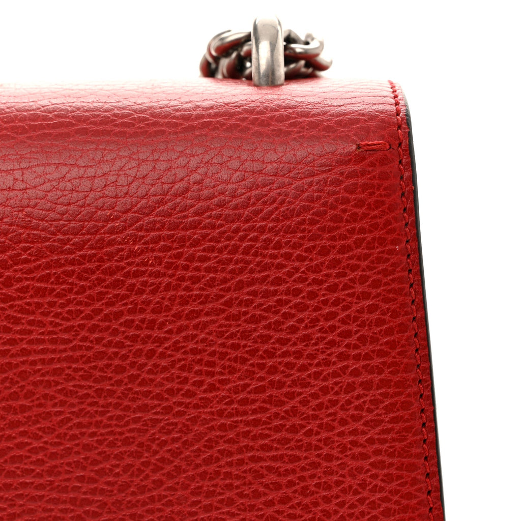 Gucci Dollar Calfskin Swarovski Crystal Small Dionysus Shoulder Bag Hibiscus Red